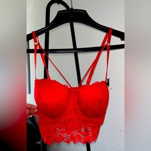 Red bra size 34D never worn